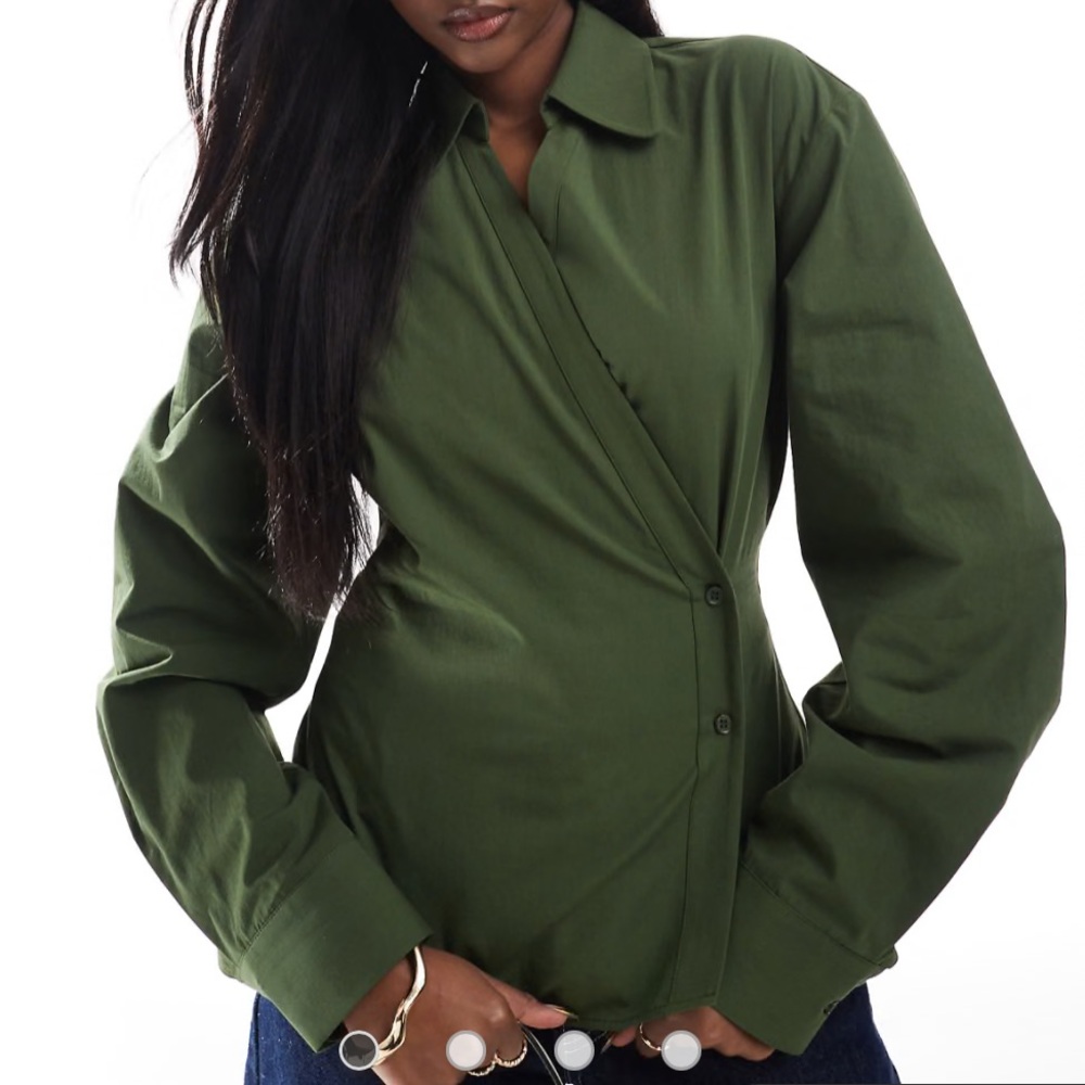 ASOS Dark Green Women's Wrap Jacket